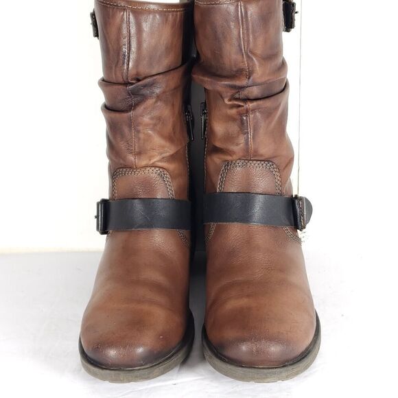 PIKOLINOS Women's Le Mans 39 US8-8,5 Brown Leather Mid-Calf Riding Boots - Picture 4 of 14